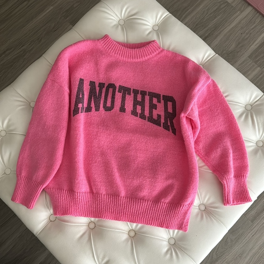 NWT ANOTHER Pink Oversized Pullover Sweater, OS